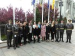 Церемонія підняття прапора Європейського Союзу  за участі Президента України та представників молоді, які брали участь у Революції Гідності