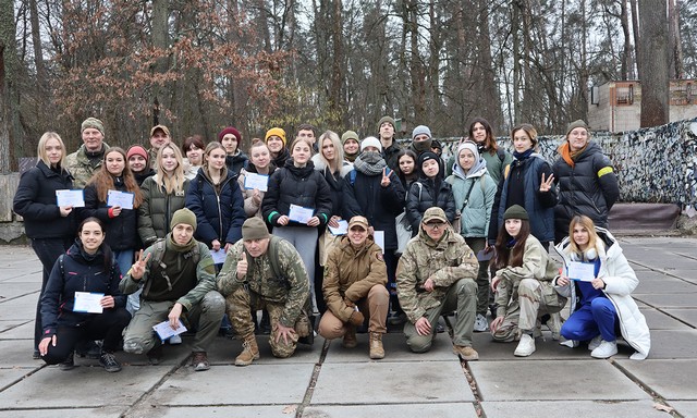 Студенти Університету Грінченка взяли участь у програмі підготовки киян до національного спротиву
