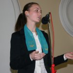 Анастасія Бєлишева, студентка Інституту психології та соціальної педагогіки із призентацією "Школа волонтерства"