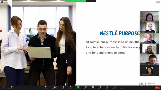 Онлайн зустріч студентів Київського університету імені Бориса Грінченка з рекрутерами компанії Nestlé Business Services Lviv